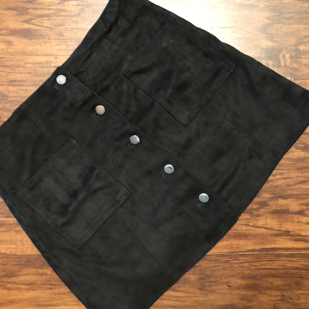 Black Suede Skirt